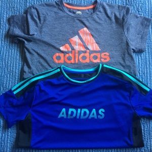Two (2) Adidas Youth XL Athletic Wicking Tees